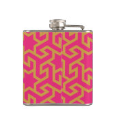 Arabisches sternförmiges Muster Flachmann (Rückseite)