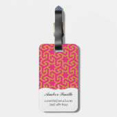 Arabisches sternförmiges Muster Gepäckanhänger (Rückseite vertikal)