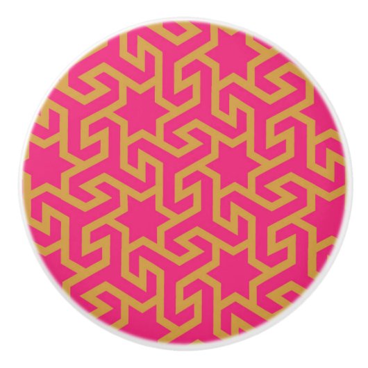 Arabisches sternförmiges Muster Keramikknauf (Vorderseite)