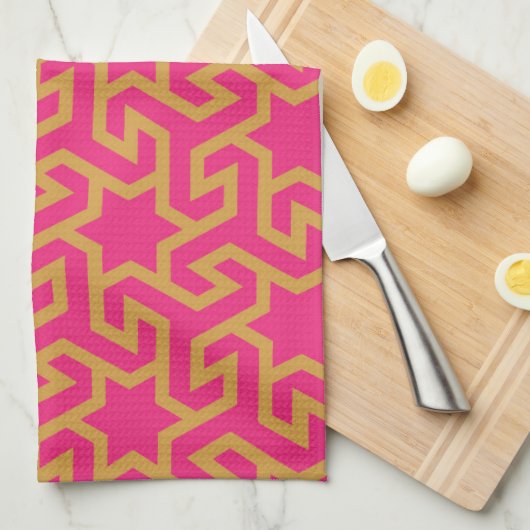 Arabisches Sternmuster Geschirrtuch (Viertel Falte)