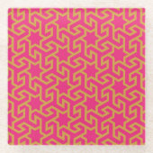 Arabisches Sternmuster Glasuntersetzer (Vorderseite)