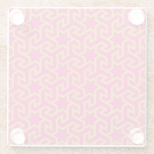 Arabisches Sternmuster Glasuntersetzer (Rückseite)