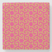 Arabisches Sternmuster Steinuntersetzer (Vorderseite)