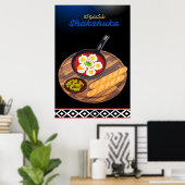 Arabisches traditionelles Essen Shakshuka Mauer Ku Poster (Heimbüro)
