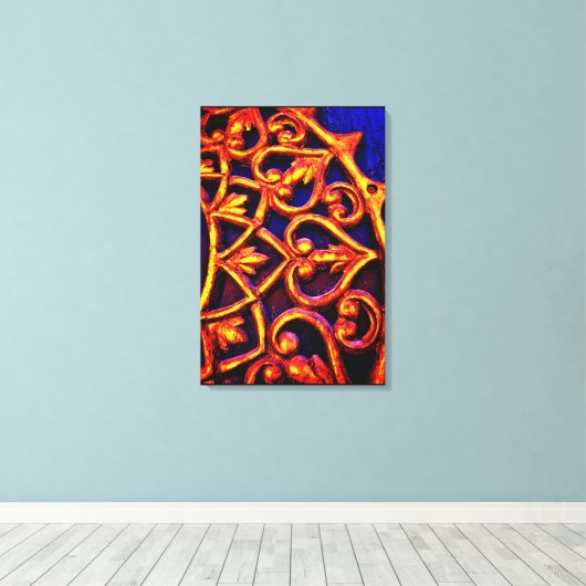 arabisches Türdesign Leinwanddruck (Insitu (Holzboden))