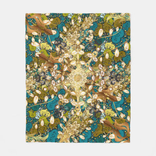 Arabisches vintage Dekorationsornament. Mandala-Mu Fleecedecke