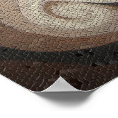 Arabisches Wort (Allah) Gott in einem Mosaik beend Poster (Ecke)