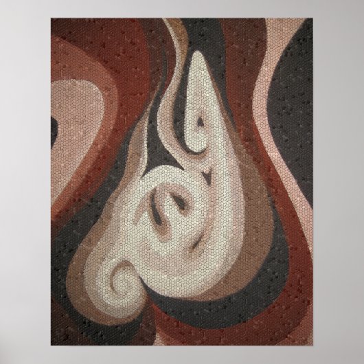 Arabisches Wort (Allah) Gott in einem Mosaik beend Poster (Vorne)