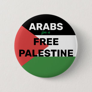 ARABS FÜR EINE KOSTENLOSE PALÄSTINE FLAG ROTE SCHW BUTTON