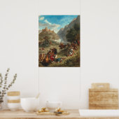 Arabs Skirmishing - Eugène Boudin Fine Art Poster (Küche)