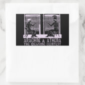 Arachne gegen Athena Rechteckiger Aufkleber (Tasche)