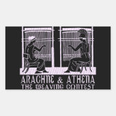 Arachne gegen Athena Rechteckiger Aufkleber (Vorderseite)