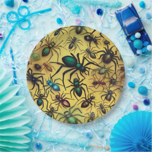 Arachnid Liebt Creepy Crawly Spinnen, Pappteller