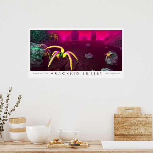 Arachnid Sunset Poster (Küche)
