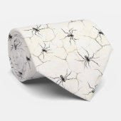Arachnid Whispers – Halloween Minimalismus Krawatte (Gerollt)
