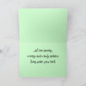 Arachnophilie Nightmare Funny Halloween Card Karte (Innenseite)