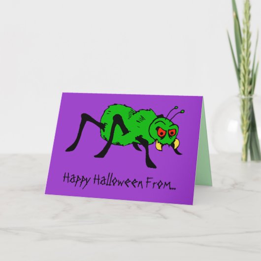 Arachnophilie Nightmare Funny Halloween Card Karte (Vorderseite)