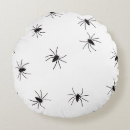 Arachnophobie (Spinnen) (Creepy Crawly Insects) Rundes Kissen