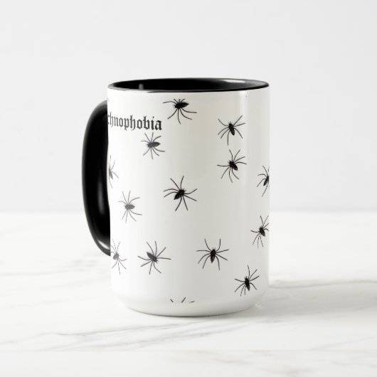 Arachnophobie Tasse (Vorderseite Links)