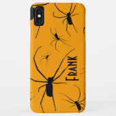 Aracnid Black Spiders Orange Hintergrund Case-Mate iPhone Hülle (Rückseite)