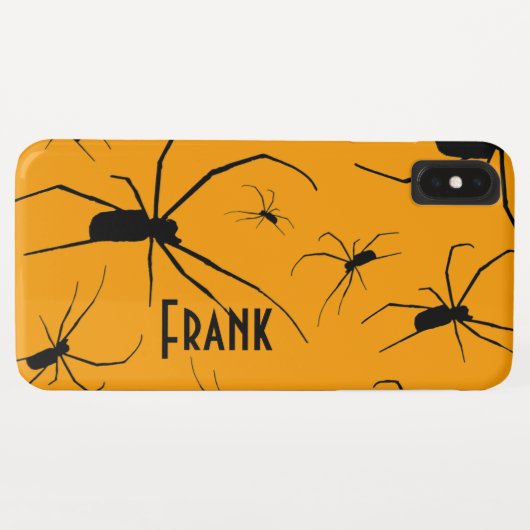 Aracnid Black Spiders Orange Hintergrund Case-Mate iPhone Hülle (Rückseite (Horizontal))
