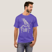 AraF Black Crow Pun Funny Bird Cawing Grunge auf B T-Shirt (Vorne ganz)