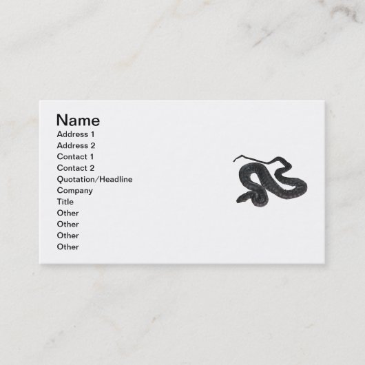 Arafura-Datei-Schlangen-Visitenkarte Visitenkarte (Vorderseite)