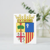 Aragon Coat of Arms (Spanien) Postkarte (Stehend Vorderseite)