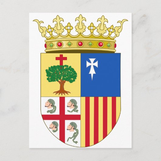Aragon Coat of Arms (Spanien) Postkarte (Vorderseite)
