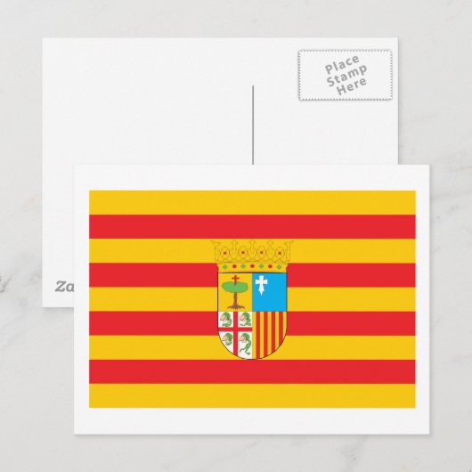 Aragon Flag Postkarte (Vorne/Hinten)