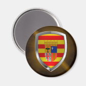Aragón Metallic Emblem Magnet (Vorderseite/Rückseite)