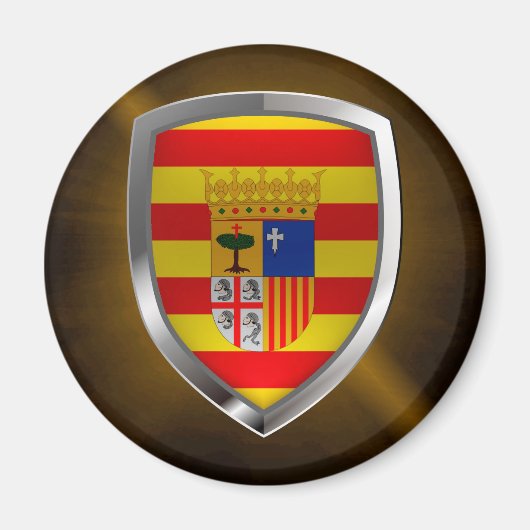 Aragón Metallic Emblem Magnet (Vorne)
