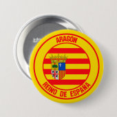 Aragón Round Emblem Button (Vorne & Hinten)