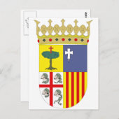Aragón-Wappen Offiziell Spanien Symbol Heraldry Postkarte (Vorne/Hinten)