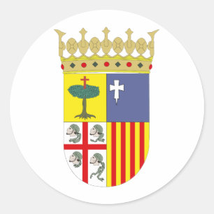 Aragón Wappen offizielle Runder Aufkleber