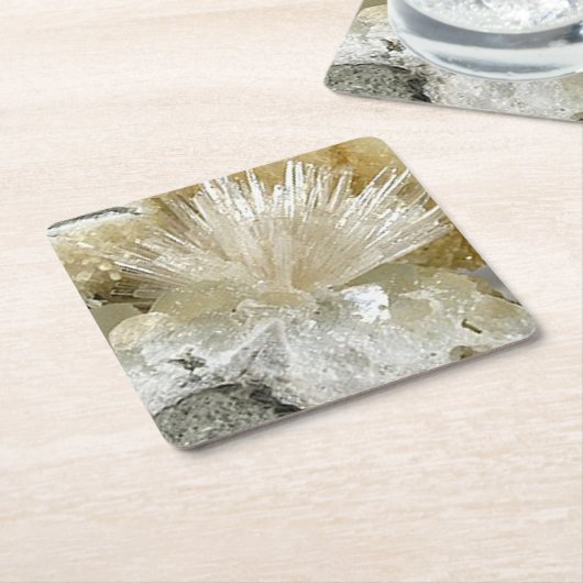 Aragonit und Quartz Rechteckiger Pappuntersetzer (angewinkelt)