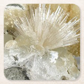 Aragonit und Quartz Rechteckiger Pappuntersetzer (Vorderseite)
