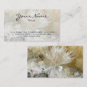 Aragonit und Quartz Visitenkarte (Vorne/Hinten)