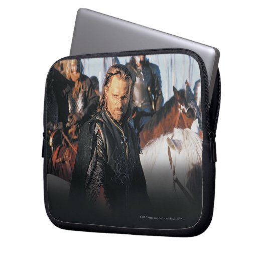 Aragorn auf Horseback Laptopschutzhülle (Vorderseite Links)