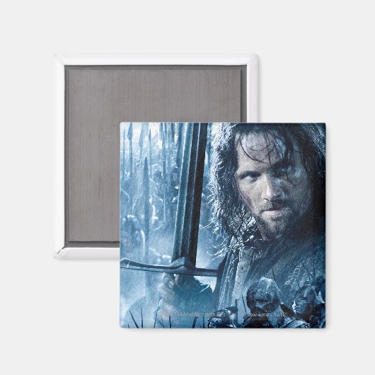 Aragorn gegen Orcs Magnet (Vorderseite/Rückseite)