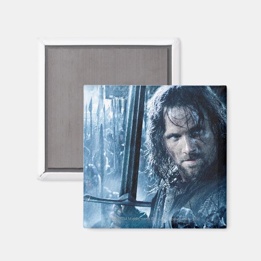 Aragorn gegen Orcs Magnet (Vorderseite/Rückseite)