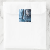 Aragorn gegen Orcs Quadratischer Aufkleber (Tasche)