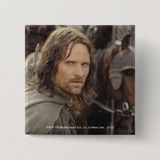 Aragorn mit Pferd Button (Vorderseite)