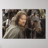 Aragorn mit Pferd Poster (Vorne)