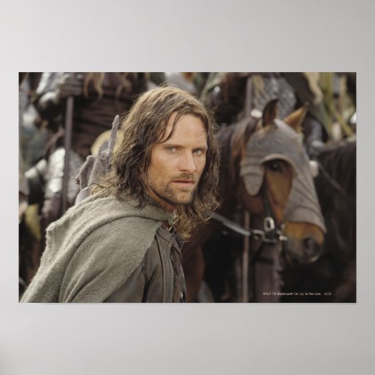 Aragorn mit Pferd Poster (Vorne)