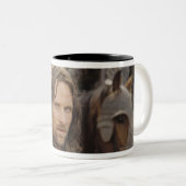 Aragorn mit Pferd Zweifarbige Tasse (VorderseiteRechts)