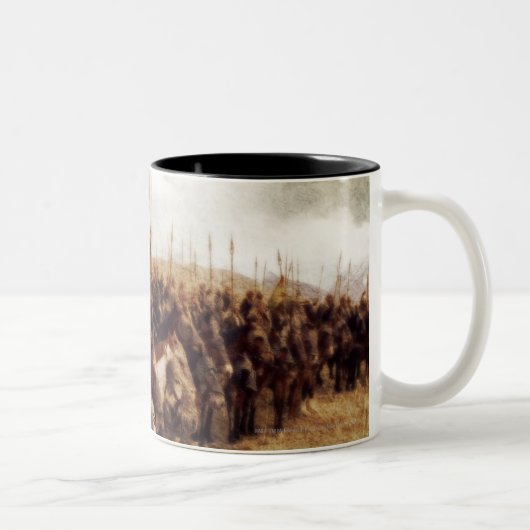 Aragorn Plus Reihe von Pferden Zweifarbige Tasse (Rechts)