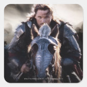 Aragorn Reitpferd Quadratischer Aufkleber (Vorderseite)
