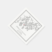 Aragosta Deer Isle Maine Karte Serviette (Ecke)