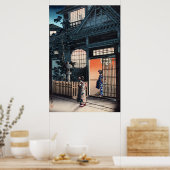 Araki Gasse in Yotsuya von Tsuchiya Koitsu Poster (Küche)